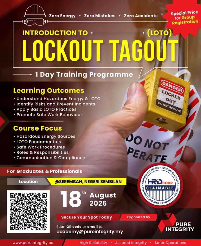 lockout tagout pure integrity academy